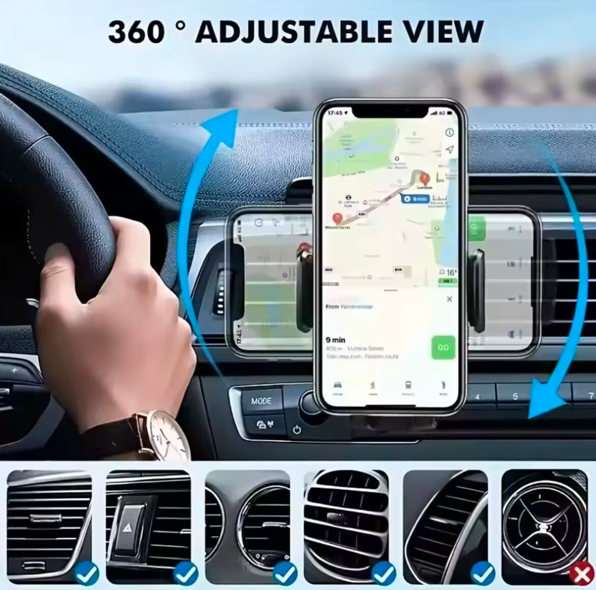 Car Air-Vent Mounted Phone Holder