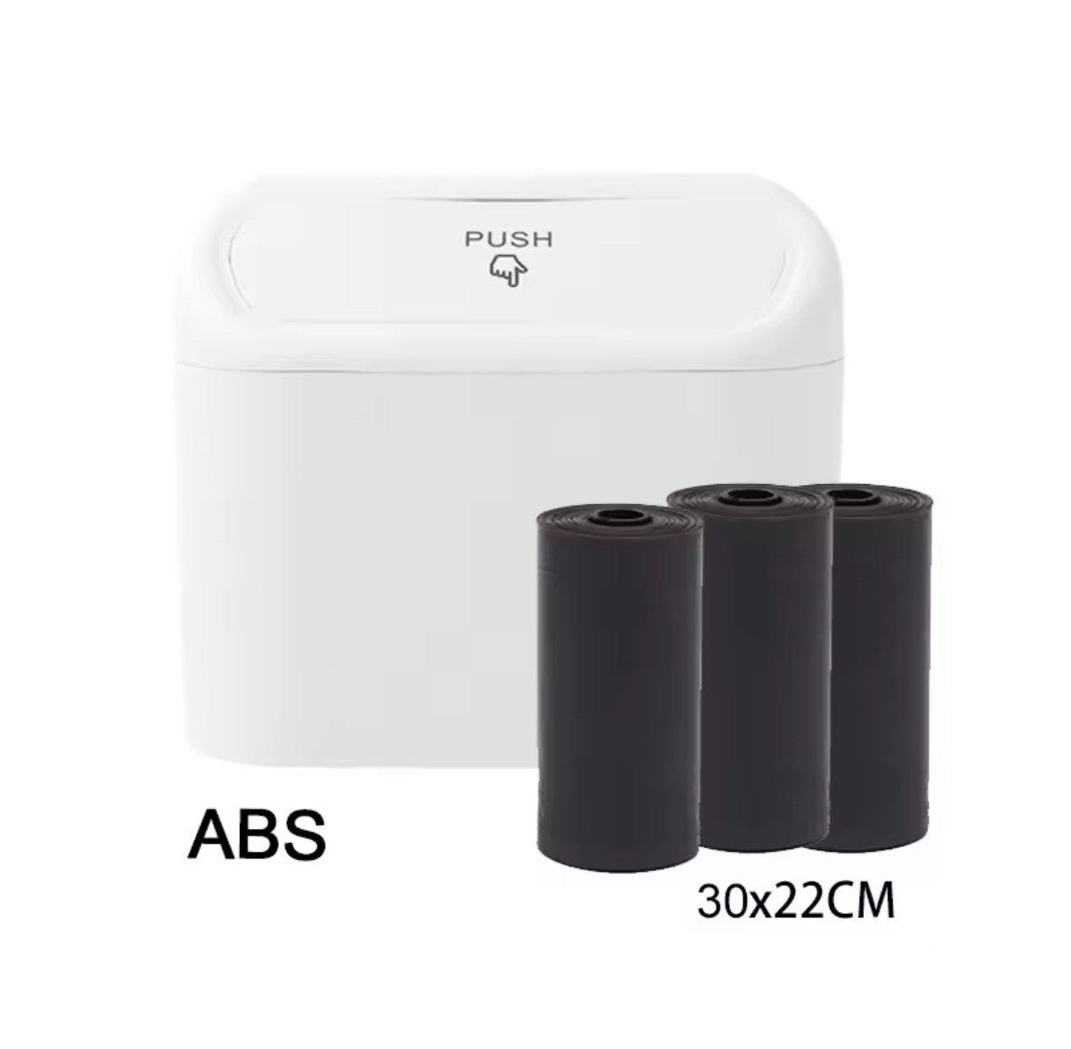 Leak-proof Mini Car Clip-On Trash Can with Lid + 300 Extra Bags