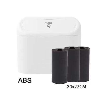 Leak-proof Mini Car Clip-On Trash Can with Lid + 300 Extra Bags