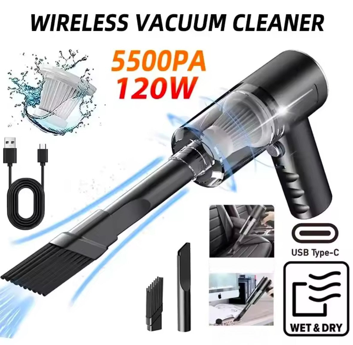 Mini Wireless Car Handheld Vacuum Cleaner