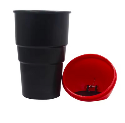 Leak-proof Mini Car Cupholder Trash Can with Lid