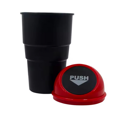 Leak-proof Mini Car Cupholder Trash Can with Lid