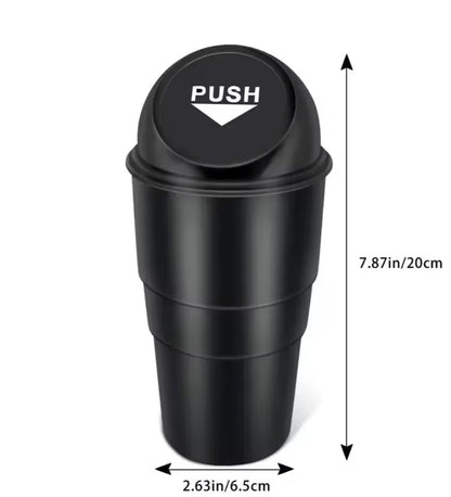 Leak-proof Mini Car Cupholder Trash Can with Lid